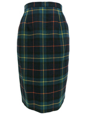 ウール タータンチェックパターンセットアップ グリーン/ネイビー/マルチ