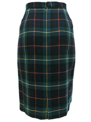 ウール タータンチェックパターンセットアップ グリーン/ネイビー/マルチ