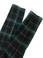 ウール タータンチェックパターンセットアップ グリーン/ネイビー/マルチ