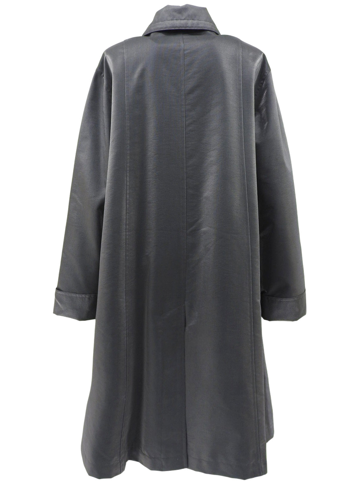 1999年製 ロゴジップアップロングコート メタリックグレー