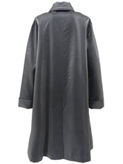 1999年製 ロゴジップアップロングコート メタリックグレー