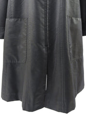 1999年製 ロゴジップアップロングコート メタリックグレー