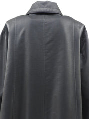 1999年製 ロゴジップアップロングコート メタリックグレー