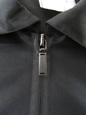 1999年製 ロゴジップアップロングコート メタリックグレー