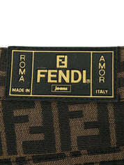 FF Zucca 图案裤子 棕色