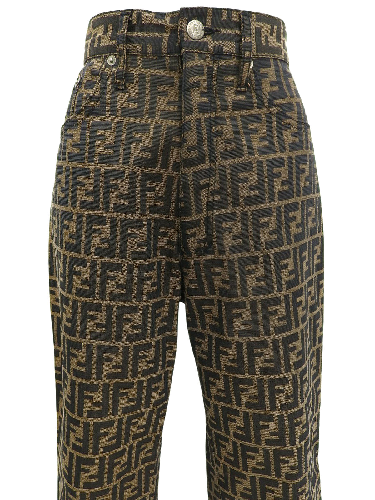 FF Zucca 图案裤子 棕色