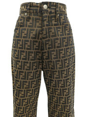 FF Zucca 图案裤子 棕色