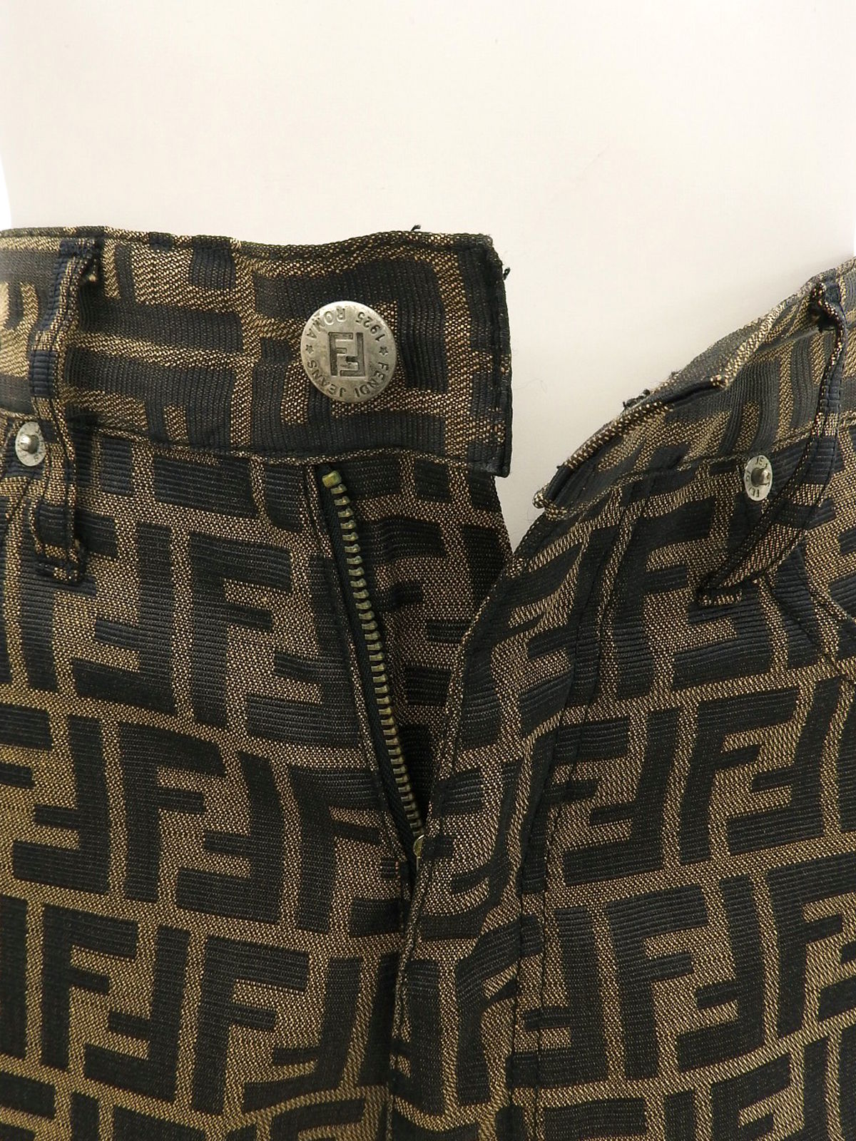 FF Zucca 图案裤子 棕色