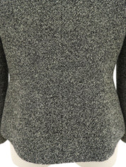 ツイードノーカラージャケット グレー