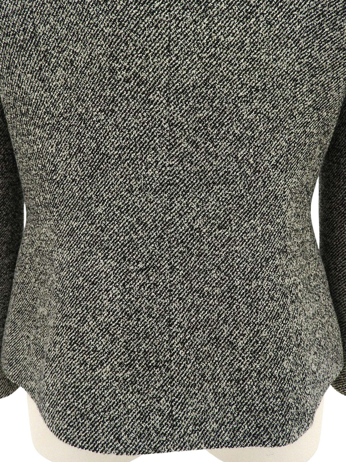 ツイードノーカラージャケット グレー