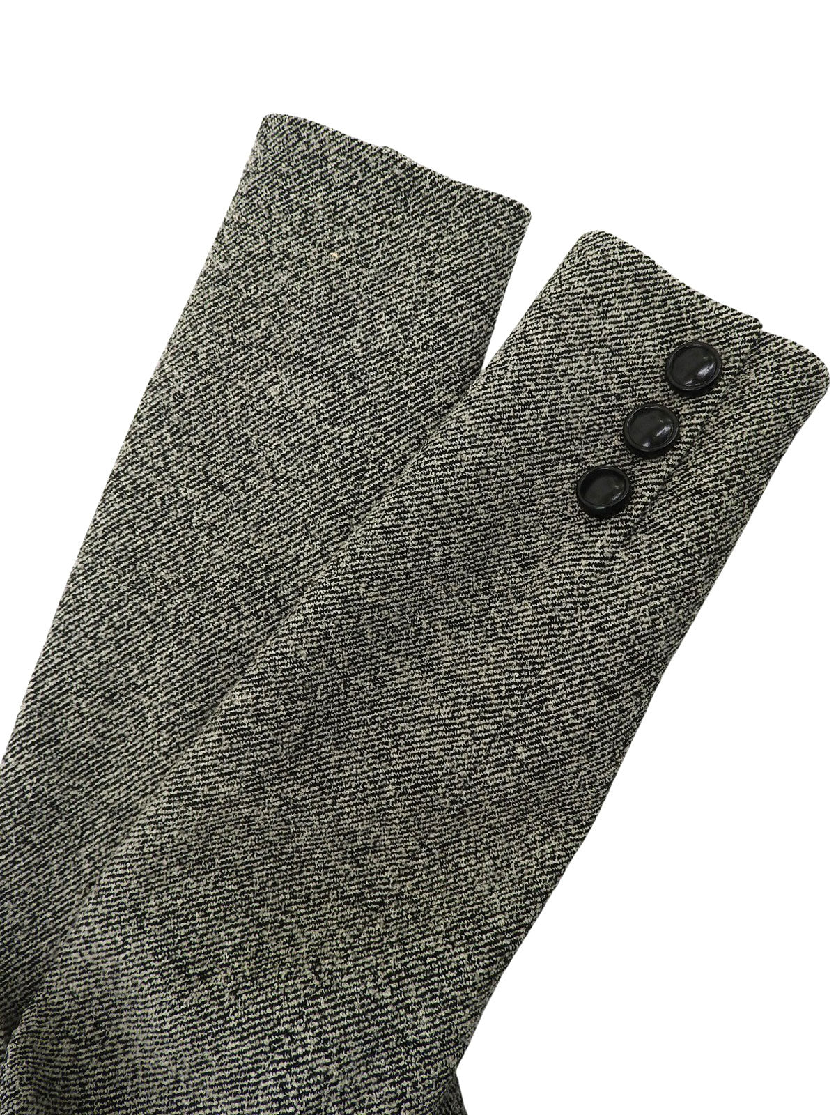 ツイードノーカラージャケット グレー