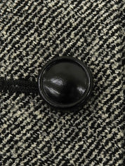 ツイードノーカラージャケット グレー