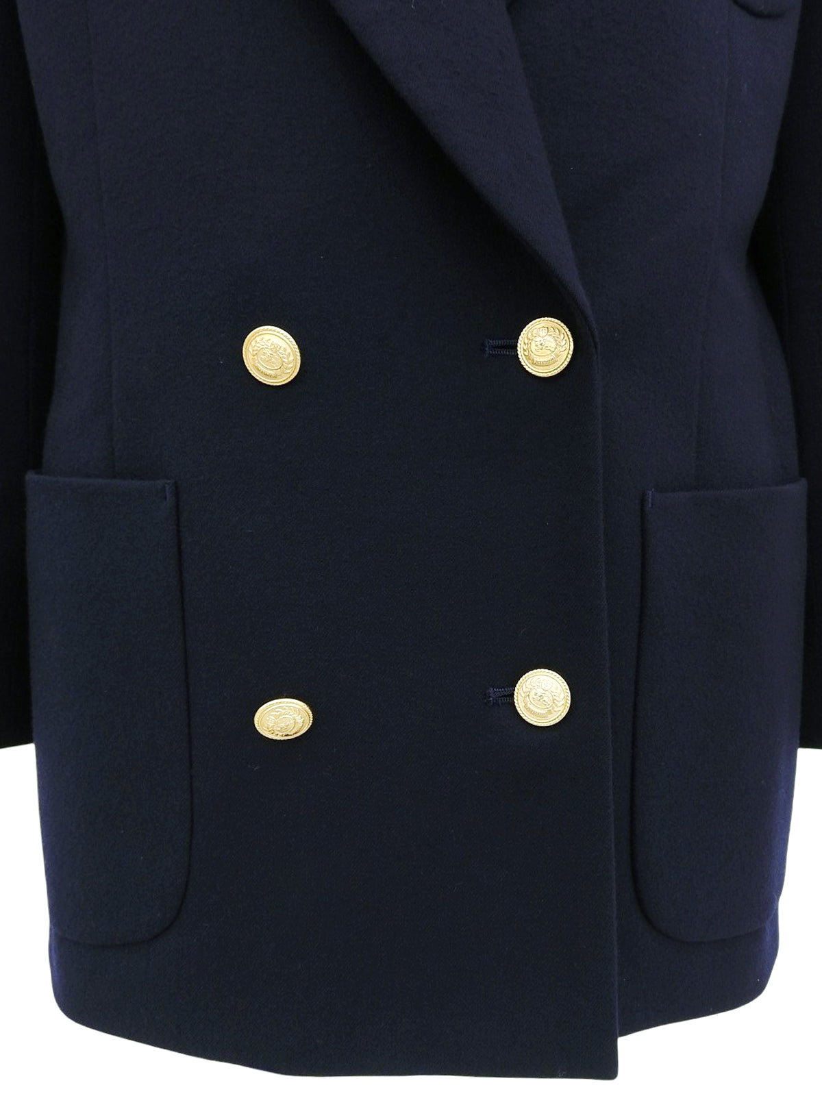 ウールロゴエンブレムワッペンジャケット ネイビー