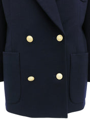 ウールロゴエンブレムワッペンジャケット ネイビー