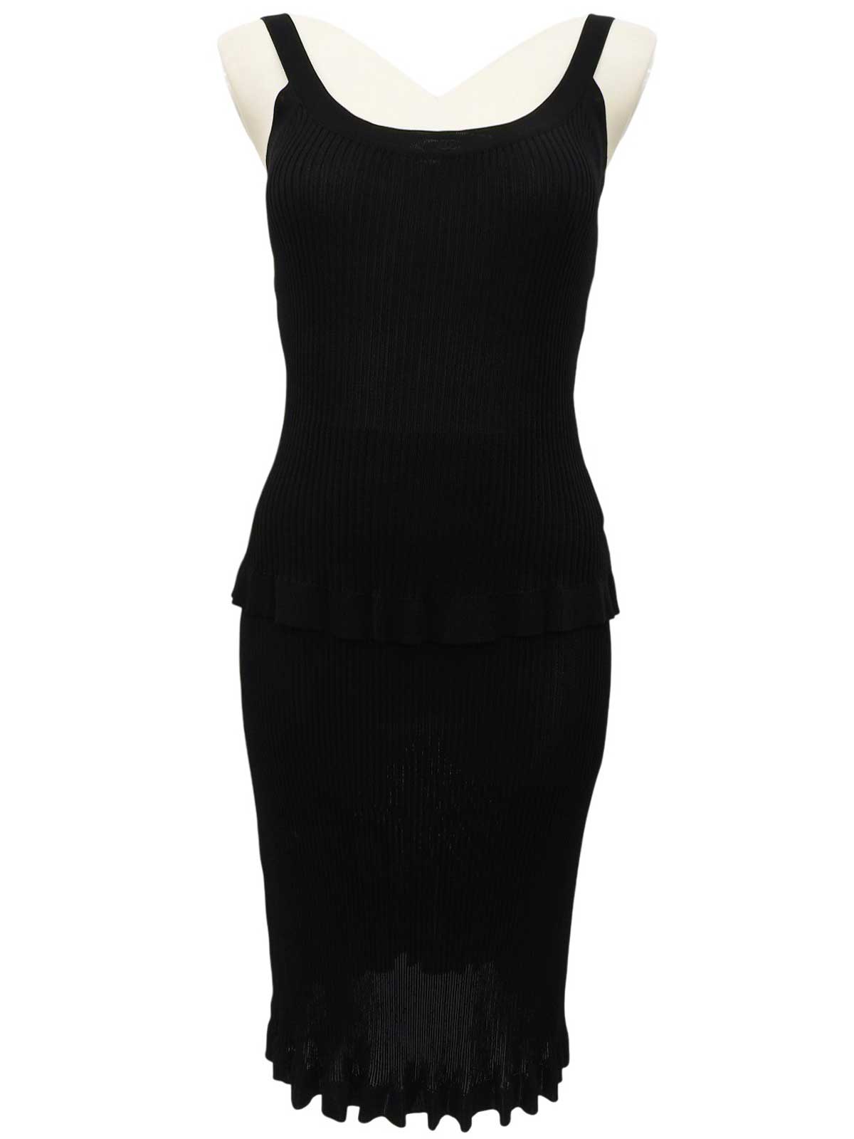 1997年製 CCマーク刺繍ノースリーブセットアップ ブラック