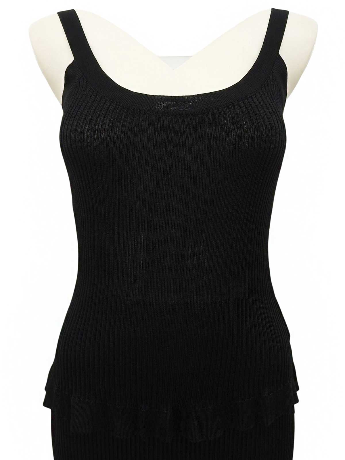 1997年製 CCマーク刺繍ノースリーブセットアップ ブラック