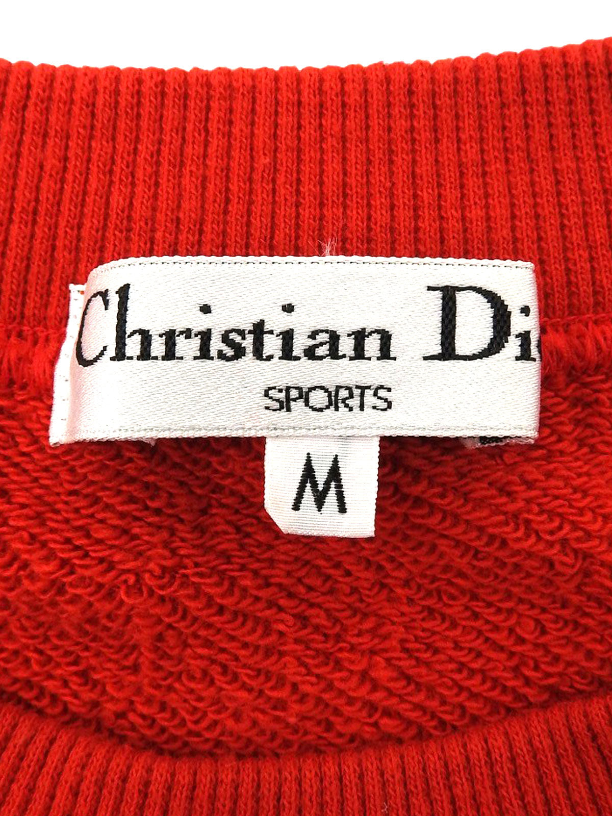 Logo embroidered long sleeve sweatshirt in red