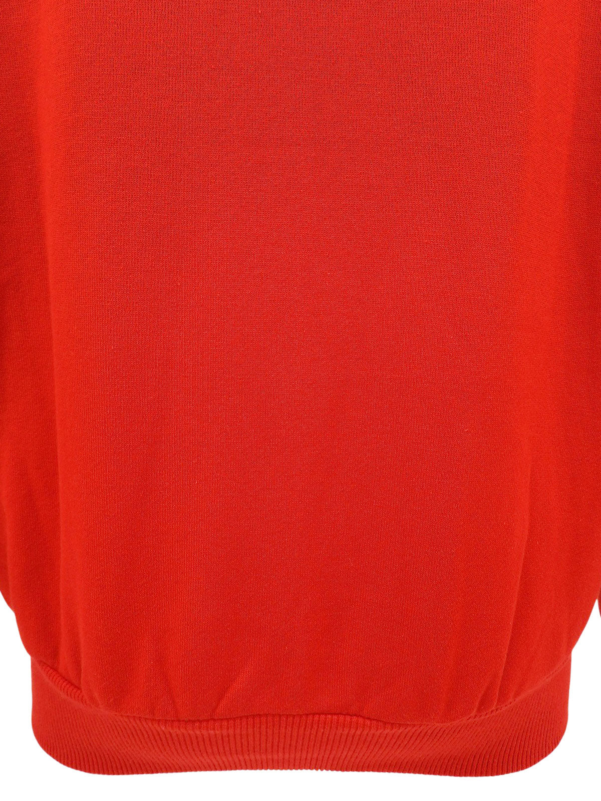 Logo embroidered long sleeve sweatshirt in red