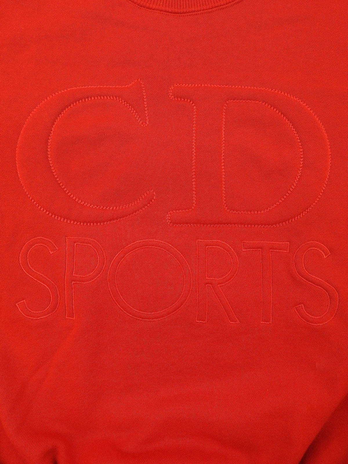Logo embroidered long sleeve sweatshirt in red