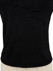 ベロアロゴロングスリーブトップス ブラック