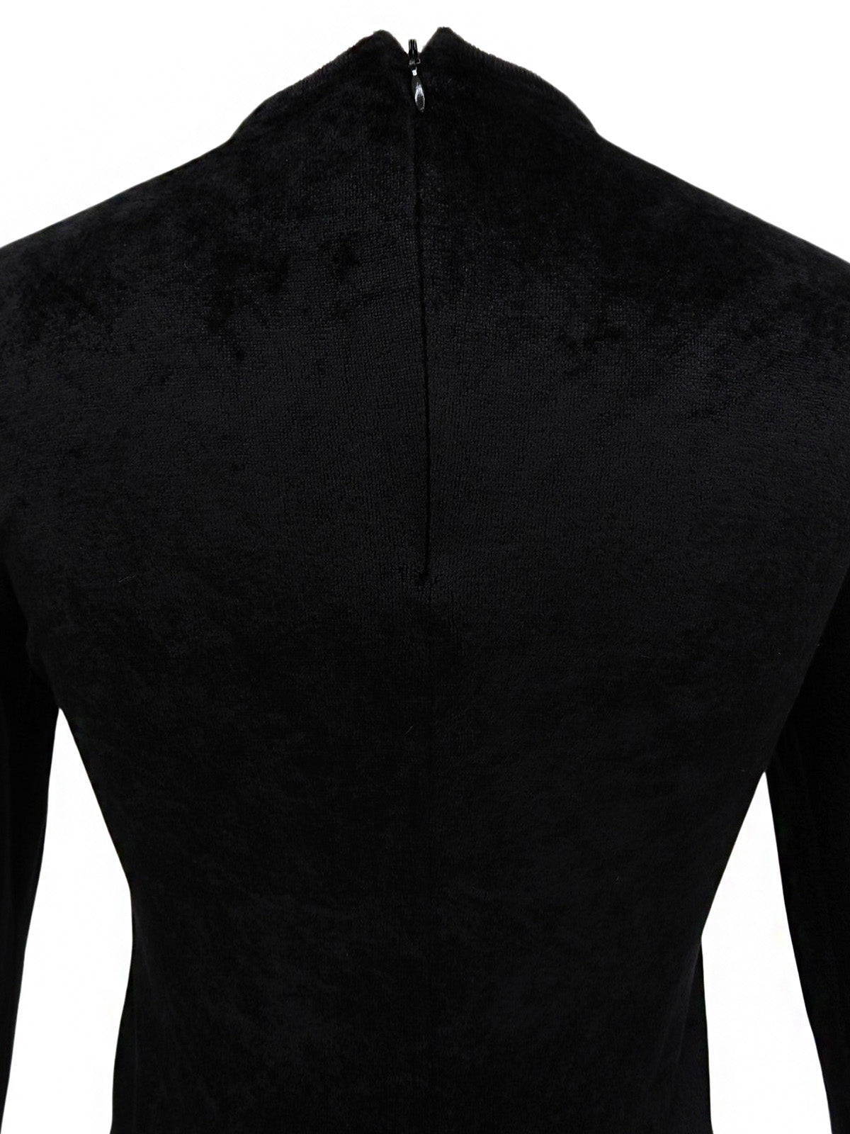 ベロアロゴロングスリーブトップス ブラック