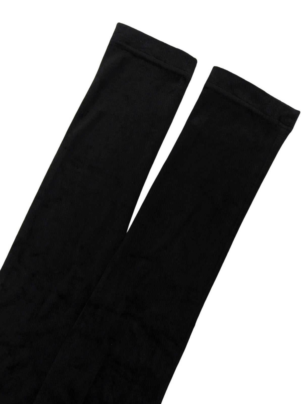 ベロアロゴロングスリーブトップス ブラック