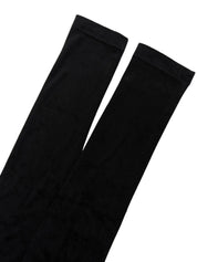 ベロアロゴロングスリーブトップス ブラック