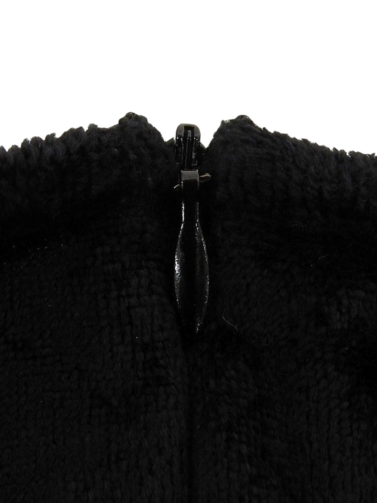 ベロアロゴロングスリーブトップス ブラック