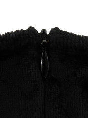 ベロアロゴロングスリーブトップス ブラック