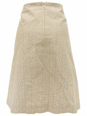 リネンCマカダムパターンスカート ライトベージュ
