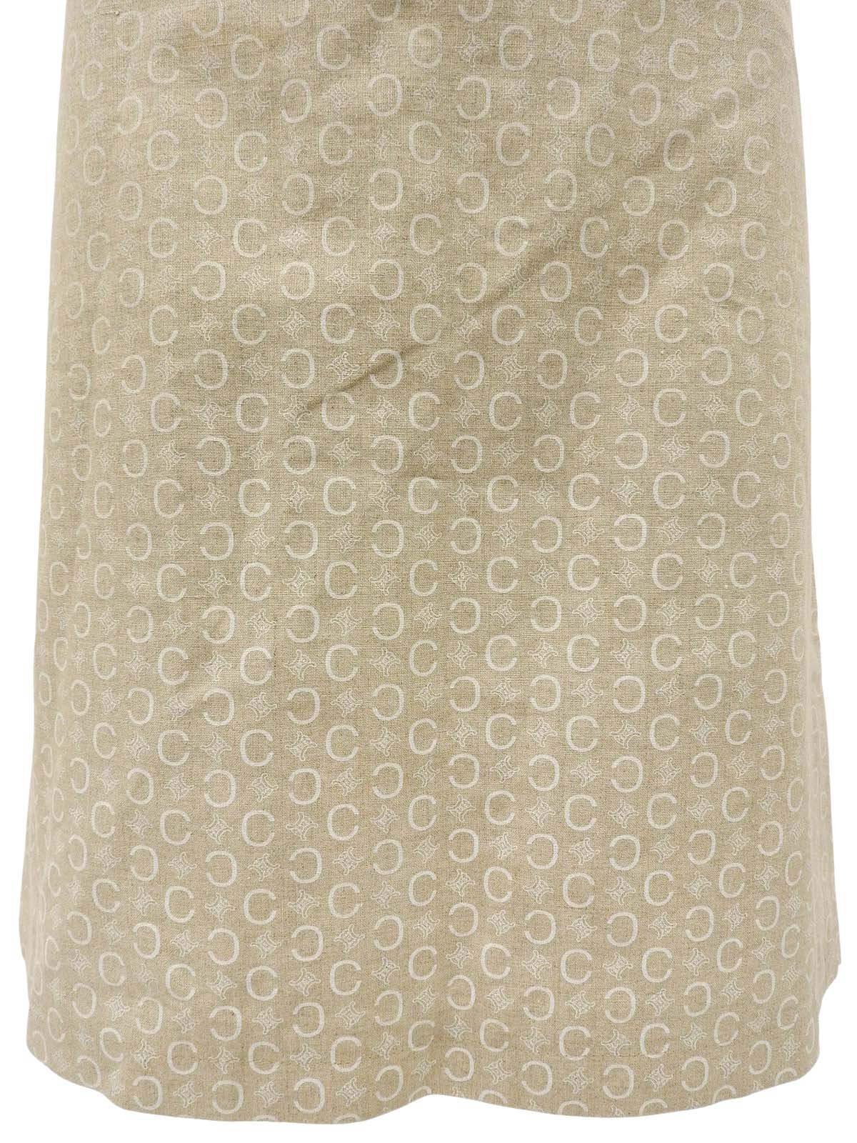 リネンCマカダムパターンスカート ライトベージュ