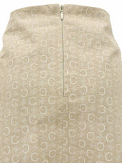 リネンCマカダムパターンスカート ライトベージュ