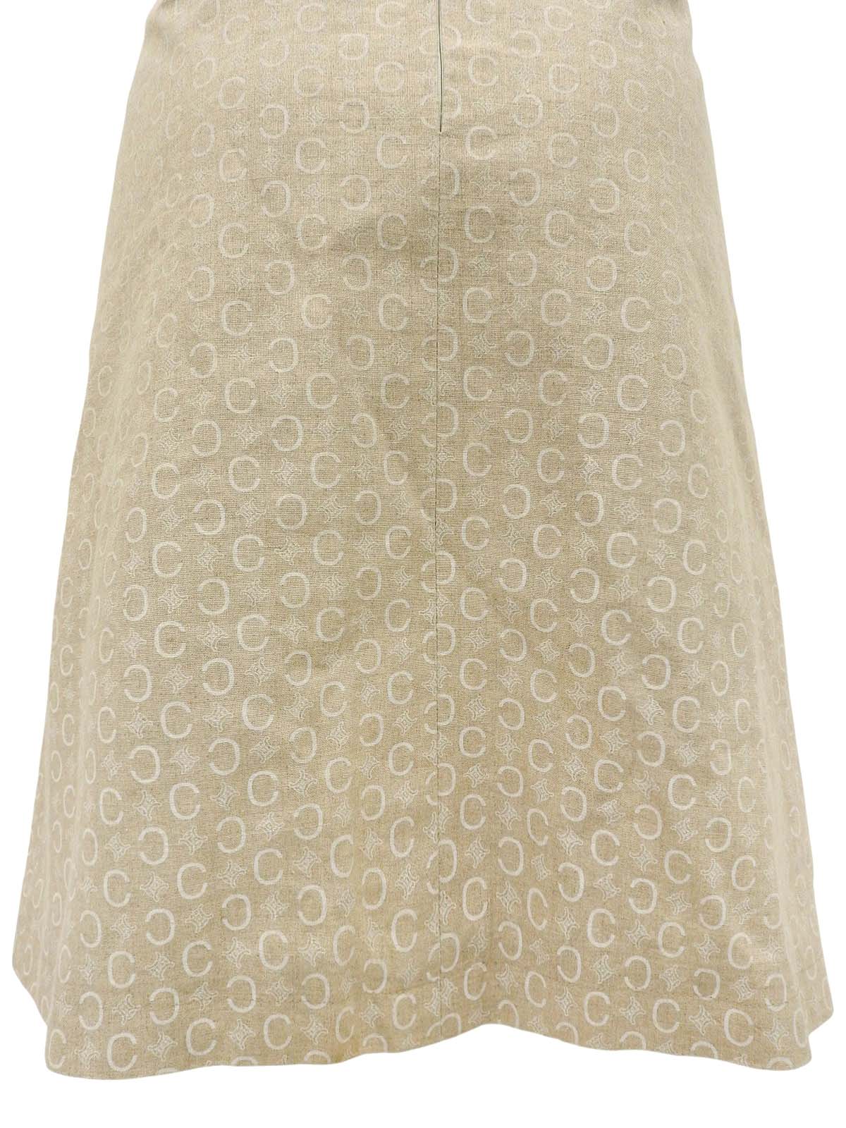 リネンCマカダムパターンスカート ライトベージュ