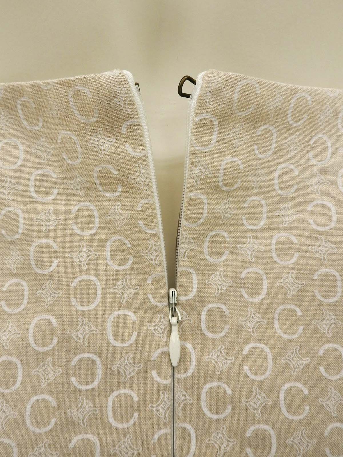 リネンCマカダムパターンスカート ライトベージュ