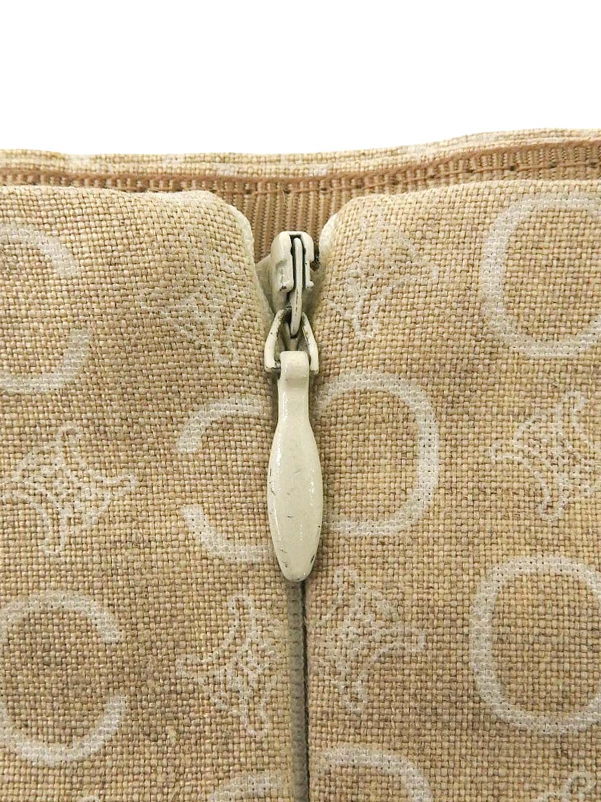 リネンCマカダムパターンスカート ライトベージュ