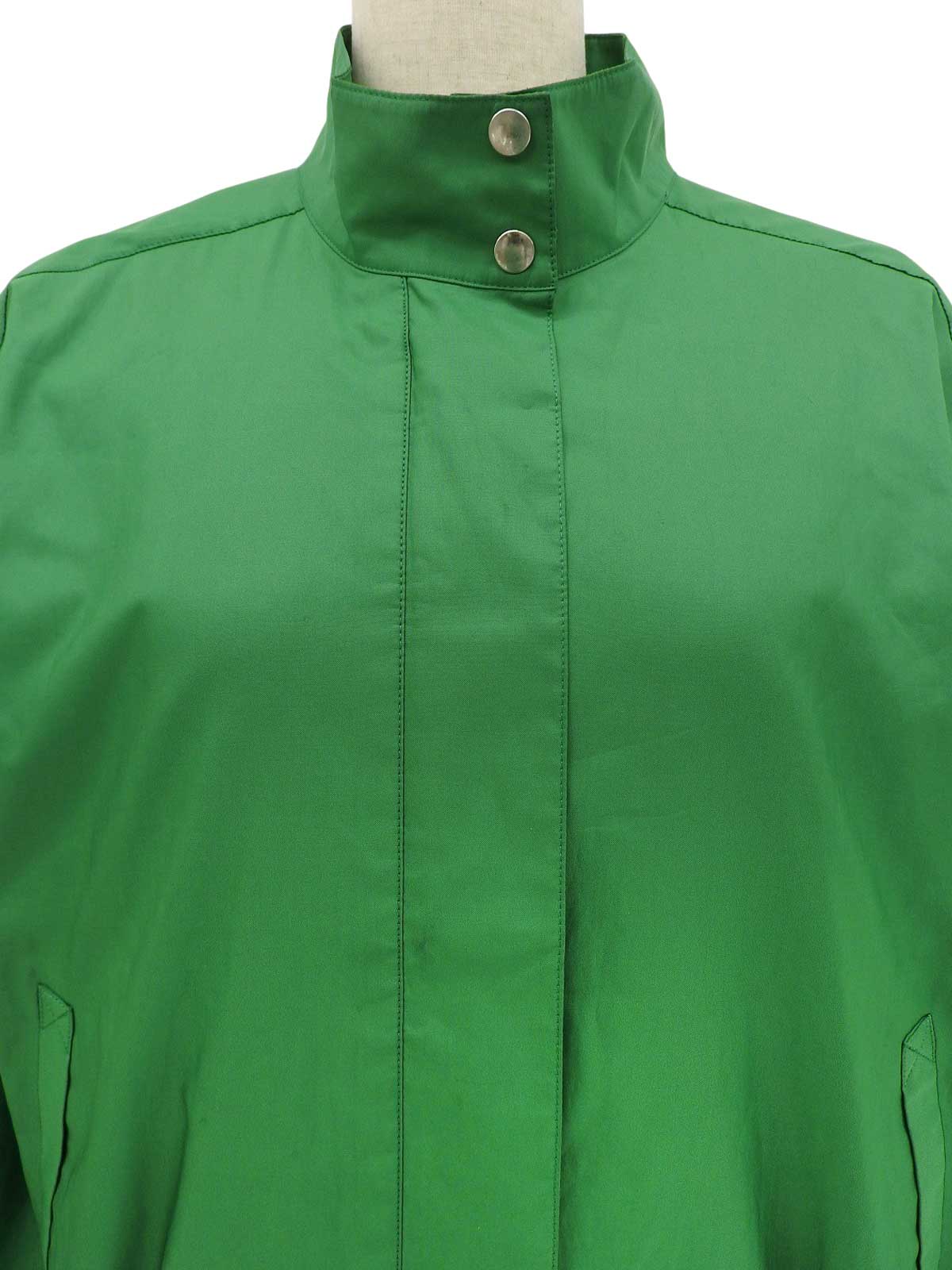 バックロゴプリント長袖ブルゾン グリーン