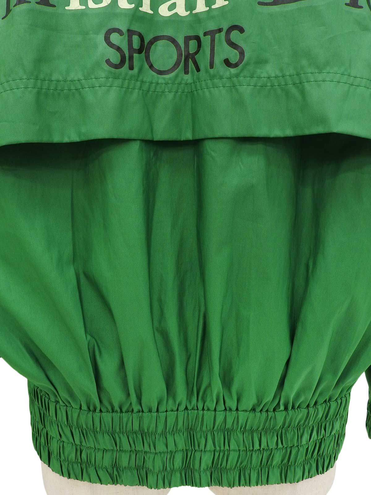 バックロゴプリント長袖ブルゾン グリーン