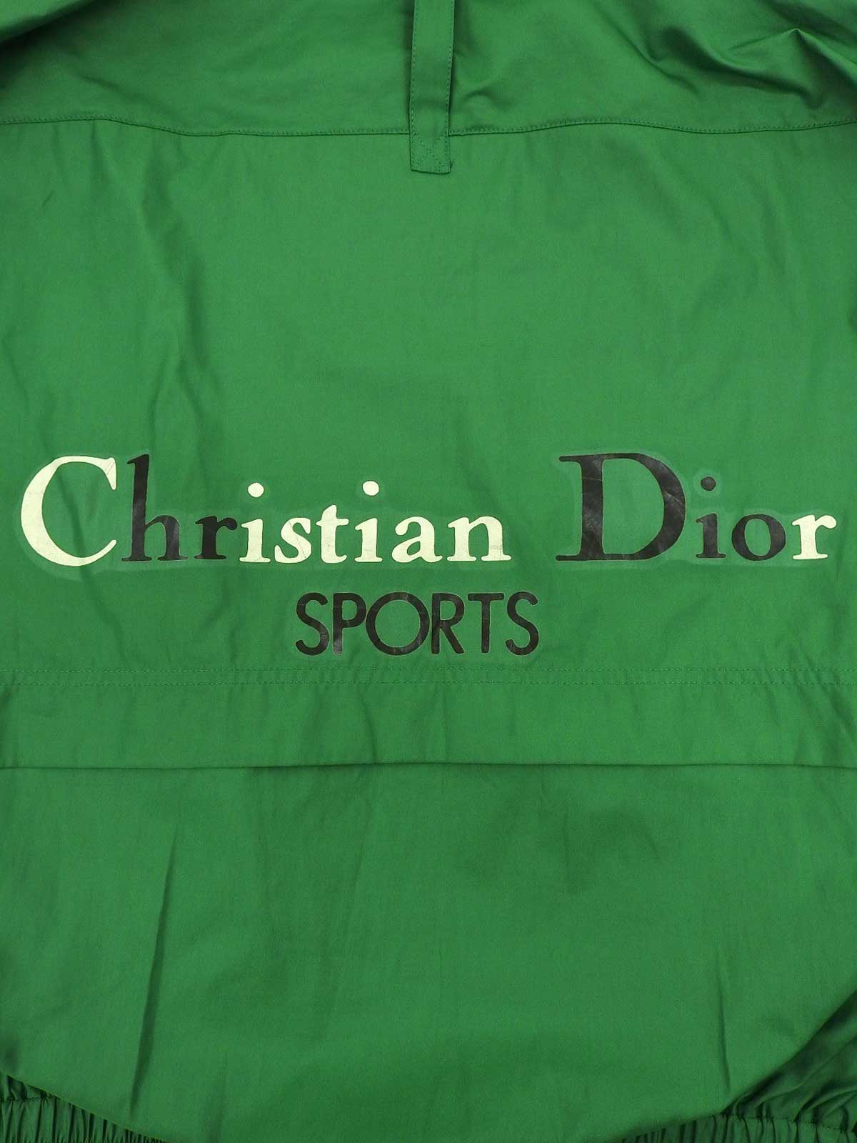 バックロゴプリント長袖ブルゾン グリーン