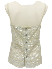 2005年製 レースラインストーンCCマークボタンキャミソール アイボリー