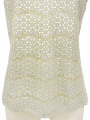 2005年製 レースラインストーンCCマークボタンキャミソール アイボリー