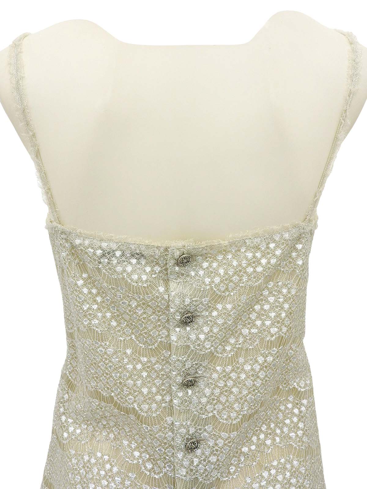 2005年製 レースラインストーンCCマークボタンキャミソール アイボリー