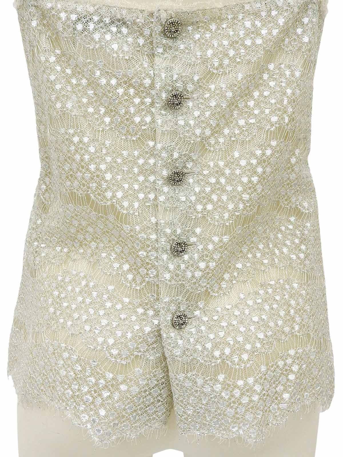 2005年製 レースラインストーンCCマークボタンキャミソール アイボリー