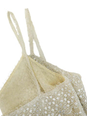 2005年製 レースラインストーンCCマークボタンキャミソール アイボリー