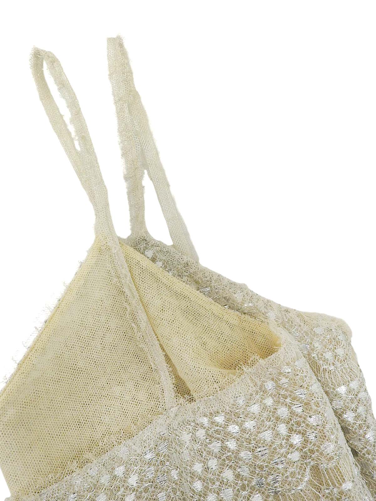 2005年製 レースラインストーンCCマークボタンキャミソール アイボリー