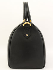1995 CC Mark Stitch 2-Way Boston Bag, Black