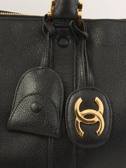 1995 CC Mark Stitch 2-Way Boston Bag, Black