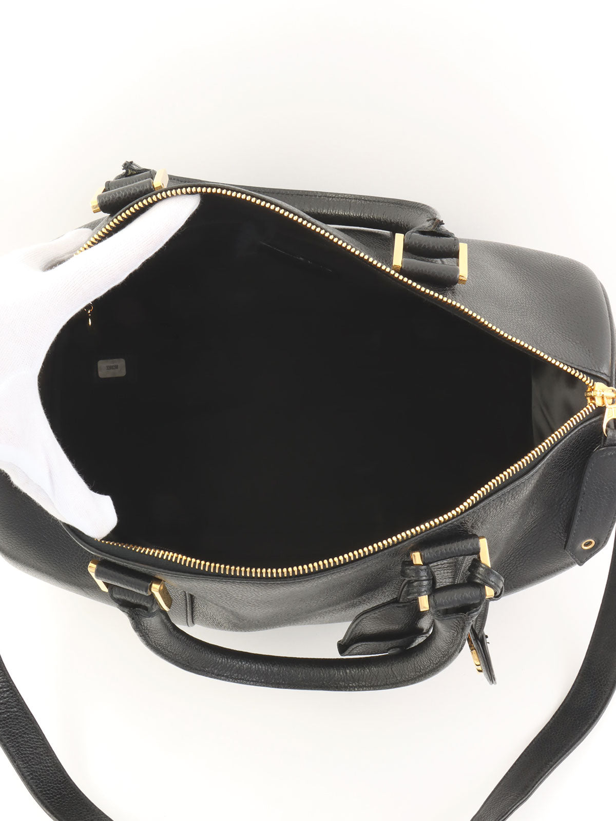 1995 CC Mark Stitch 2-Way Boston Bag, Black