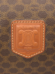 Macadam Pattern Logo Embossed Handbag Brown