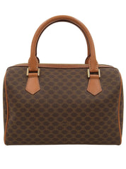 Macadam Pattern Logo Embossed Handbag Brown
