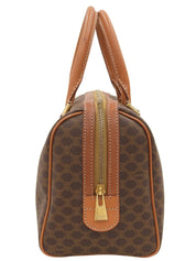 Macadam Pattern Logo Embossed Handbag Brown